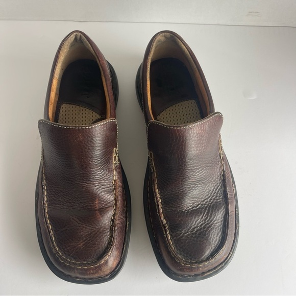 Born M6179 Men's Brown Leather Slip-On Shoes Size 10 - Picture 4 of 14